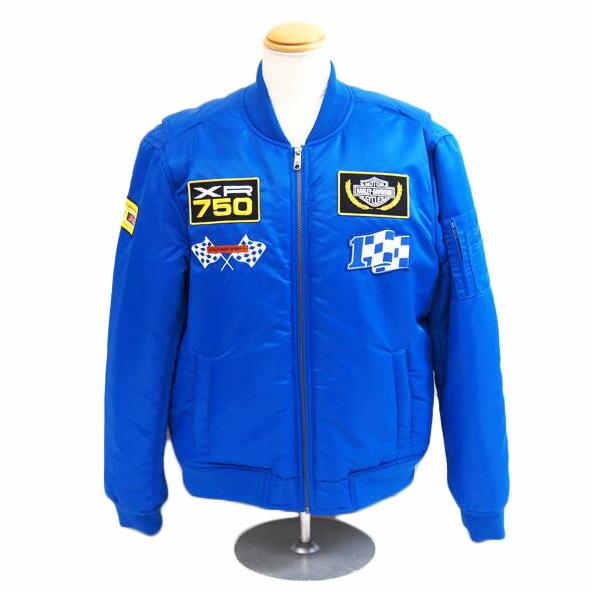 Harley Davidson ハーレーダビットソン/At the CrankボンバーJKTラピスブルー/97451-21VM/Sランク/71【中古】 Harley Davidson（ハーレー・ダビッドソン） ハーレーダビットソン/At