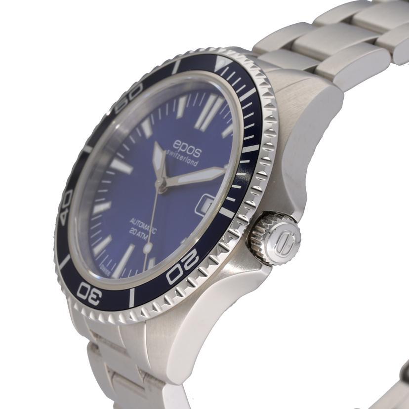 美品 エポス epos スポーティブ 自動巻 3413 スイス製 3413BLM スポーティブ エポス 腕時計 EPOS 自動巻き ダイバーズウォッチ