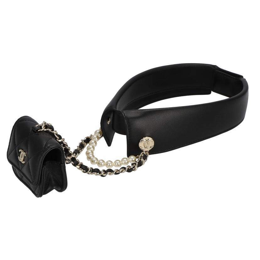 H*A様 シャネル　ミニミニマトラッセ 首下げ　ポーチ　ブラック　ネックレス CHANEL（シャネル） シャネル/ミニマトラッセ襟ポーチ/JHO