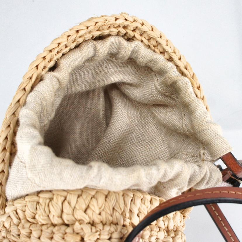 LOEWE ロエベ/ムーンシェルラフィアショルダー/522***/Bランク/75【中古】 LOEWE（ロエベ） ロエベ/ムーンシェルラフィアショルダー/522***/B