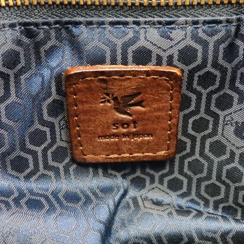 【美品】Sot フラップブリーフトート【中古】 中古・古着通販】sot (ソット) プエブロレザー フラップ