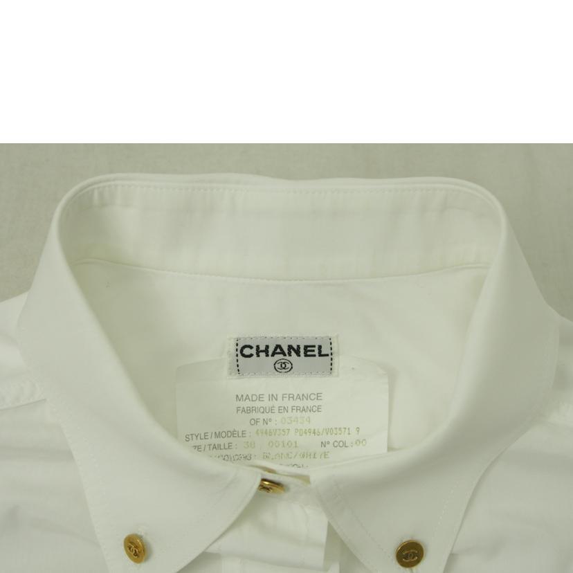 CHANEL シャネル/シャツ 金ボタン ゴールド ポケット ココマーク ロゴ 
