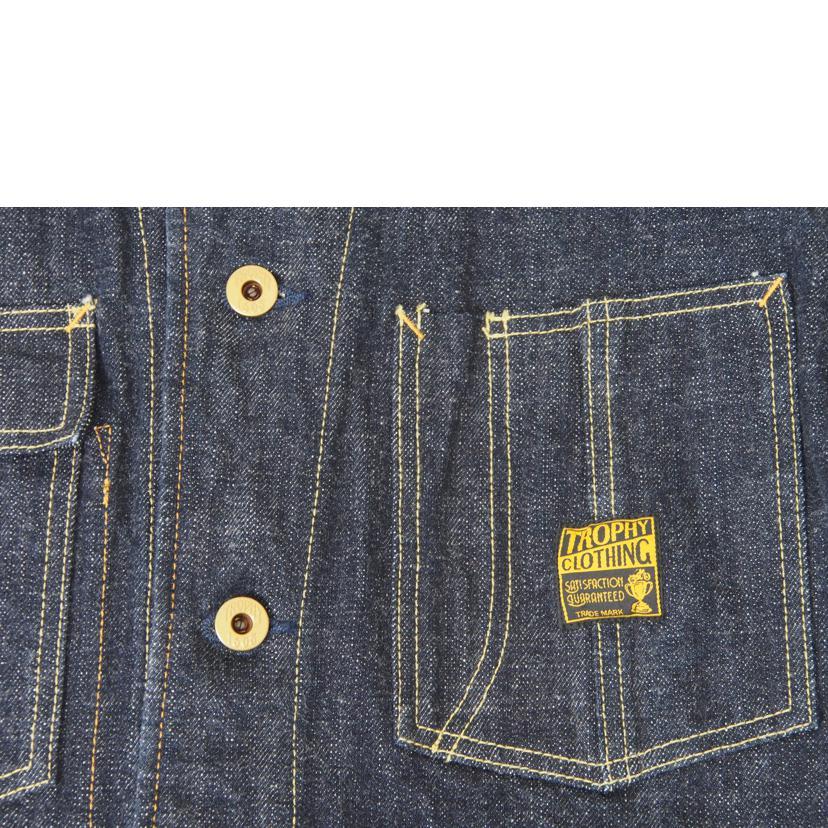 Trophy Clothing カバーオール サイズ38 ブラック TROPHY CLOTHING（トロフィークロージング） トロフィー クローシング