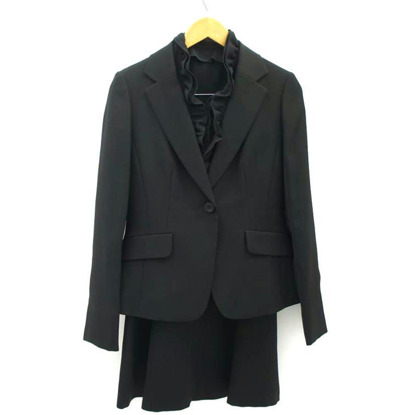 SOIR 東京ソワール/スーツ 黒 4点セット/7/レディースアウター/Aランク  