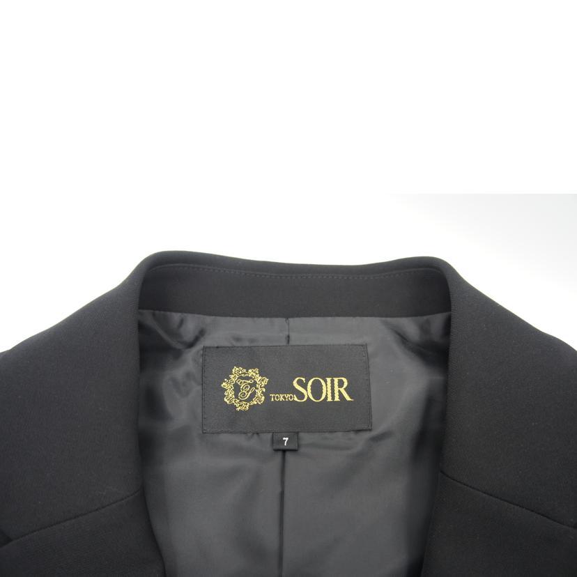 SOIR 東京ソワール/スーツ 黒 4点セット/7/レディースアウター/Aランク/78【中古】 SOIR 東京ソワール/スーツ 黒 4点セット/7/レディースアウター/Aランク