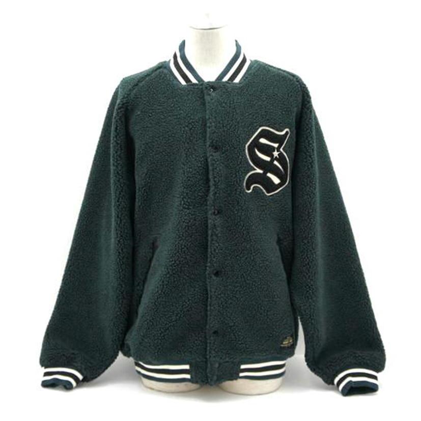 新品】Schott ボアスタジャンスタジアムジャケット グリーン ショット