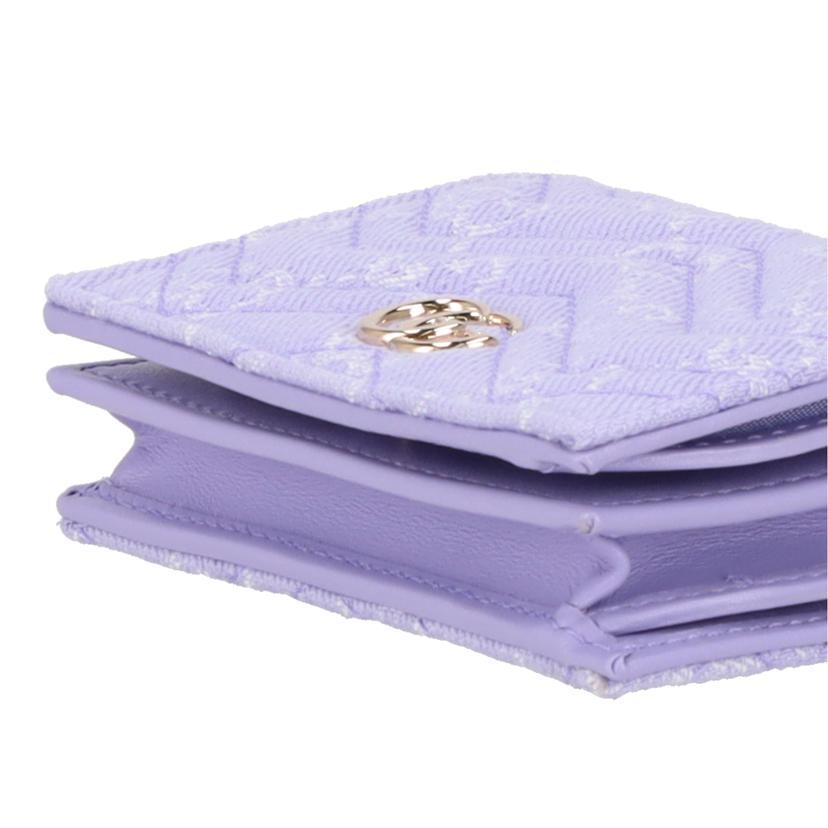 GUCCI グッチ/ダブルGスモールウォレット/ライラック＆ホワイトGGデニム/466492/525***/SAランク/78【中古】 GUCCI（グッチ） グッチ/ダブルGスモールウォレット/ライラック