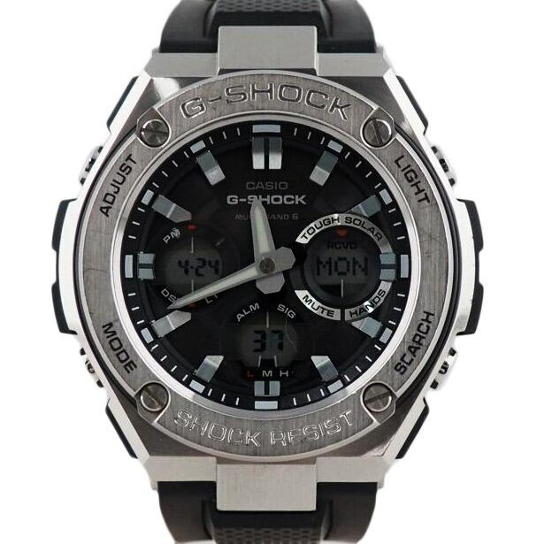 CASIO カシオ/G−SHOCK/G−STEELデジアナウォッチ/電波ソーラー/GST-W110-1AJF/002*****/SAランク/18【中古】 G-STEEL CASIO カシオ/G−SHOCK G−STEEL デジアナ 電波ソーラー/GST