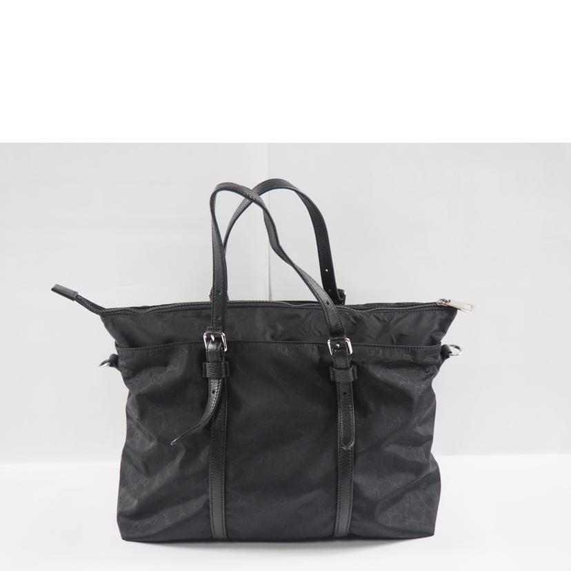 GUCCI（グッチ） グッチ/2WAYトートバッグシマ ナイロン/黒/510332/493