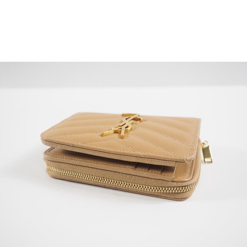 SAINT LAURENT コンパクト ジップアラウンド 未使用品 SAINT LAURENT - サンローラン モノグラム コンパクト ジップ