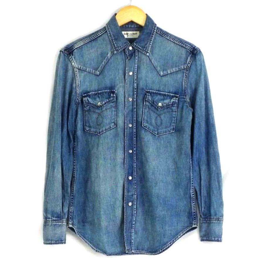 SAINT LAURENT イヴ・サンローラン/デニムシャツ/393699/ABランク/81