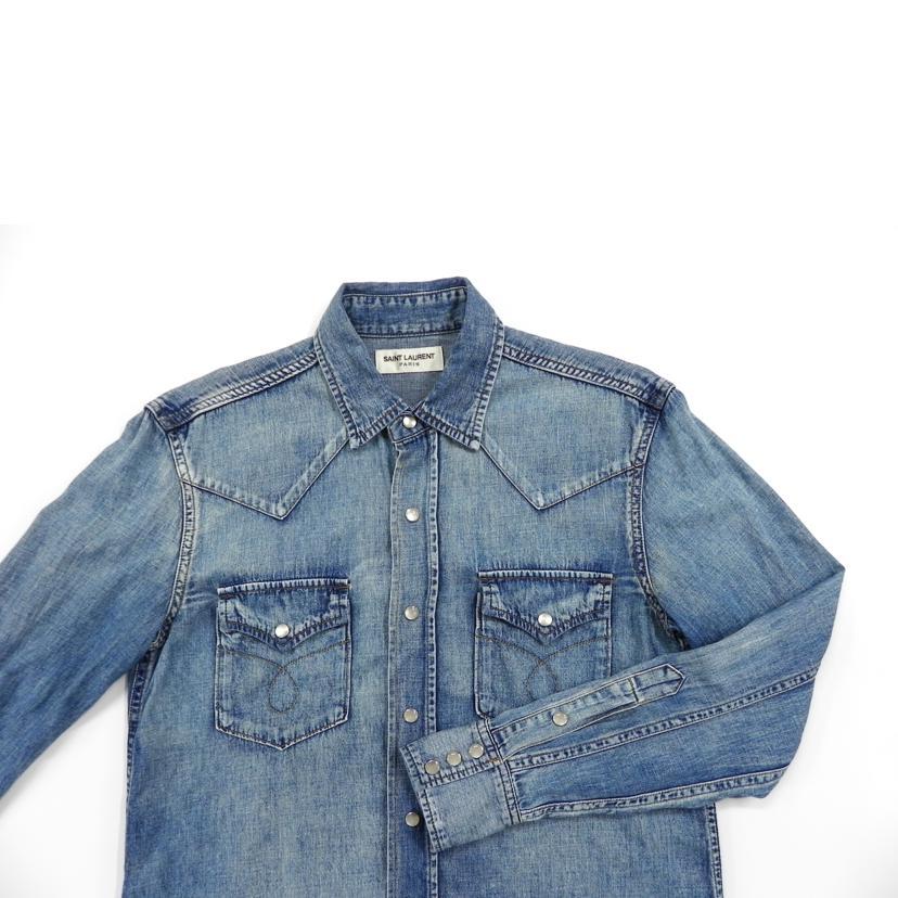 SAINT LAURENT イヴ・サンローラン/デニムシャツ/393699/ABランク/81