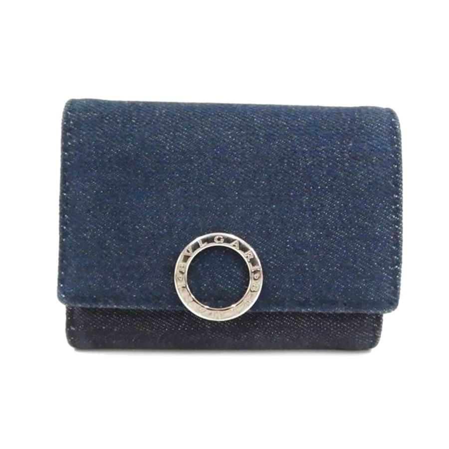 BVLGARI ブルガリ/ブルガリブルガリ/デニム/三つ折り財布/ABランク/82【中古】 BVLGARI（ブルガリ） ブルガリ/ブルガリブルガリ/デニム/三つ折り財布