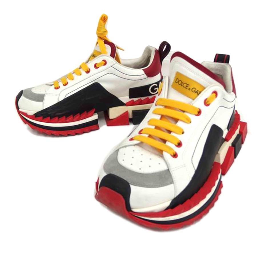 DOLCE＆GABBANA  ドルチェ＆ガッパーナー/BIANCO ROSSOレザースニーカー/CS1649/BCランク/82【中古】 DOLCE&GABBANA（ドルチェ & ガッバーナ） ドルチェ＆ガッパーナー