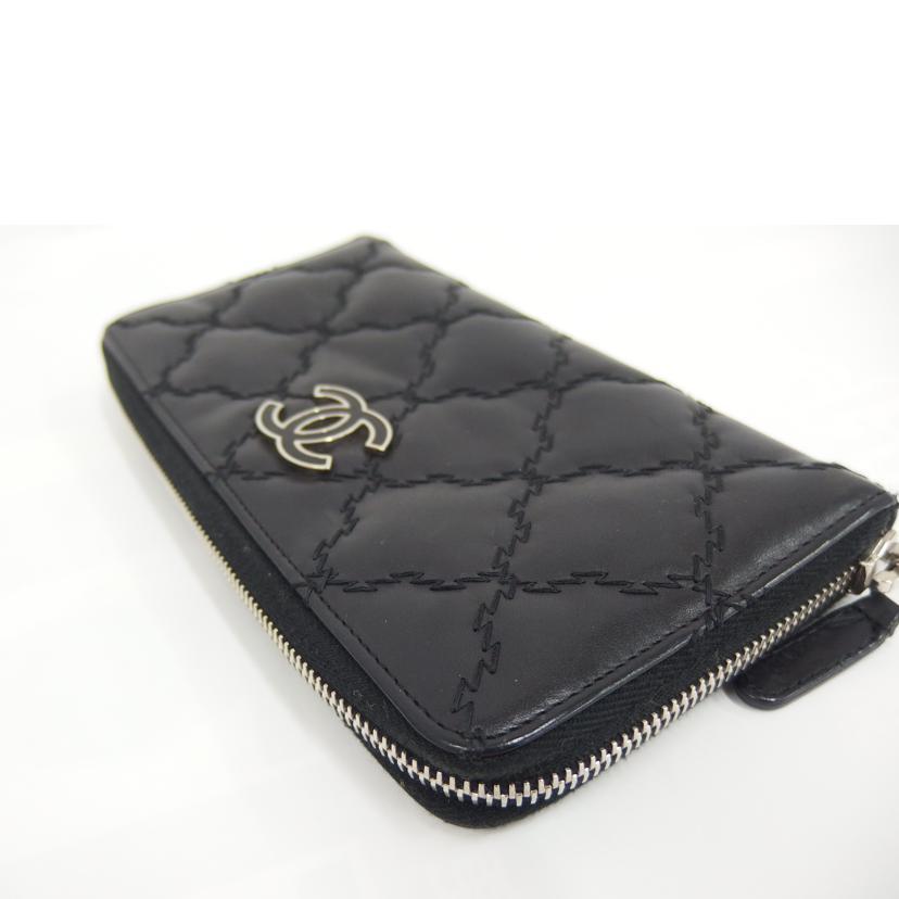 CHANEL シャネル/マトラッセキルティングラウンドウォレット/174*****/Bランク/82【中古】 CHANEL（シャネル） シャネル/マトラッセキルティングラウンド