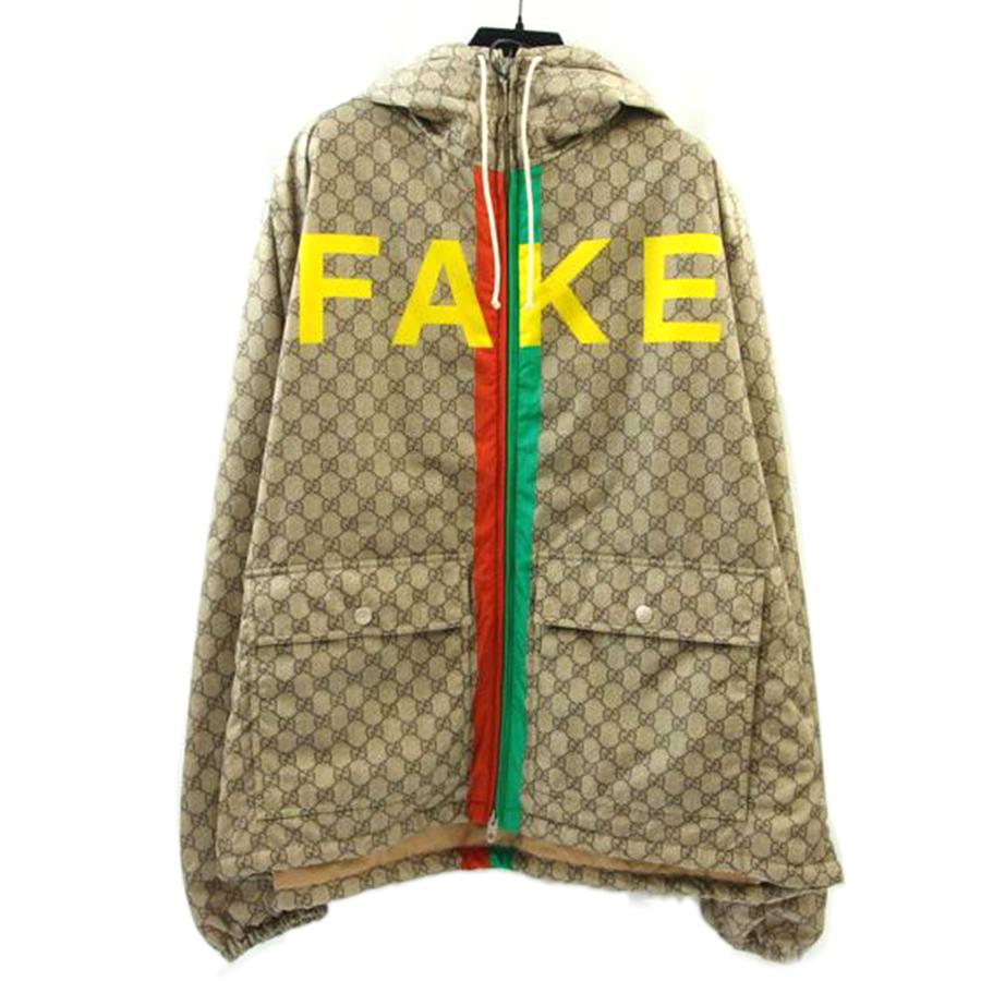 GUCCI グッチ/フェイクノットプリントGGナイロンジャケット/サイズ48 