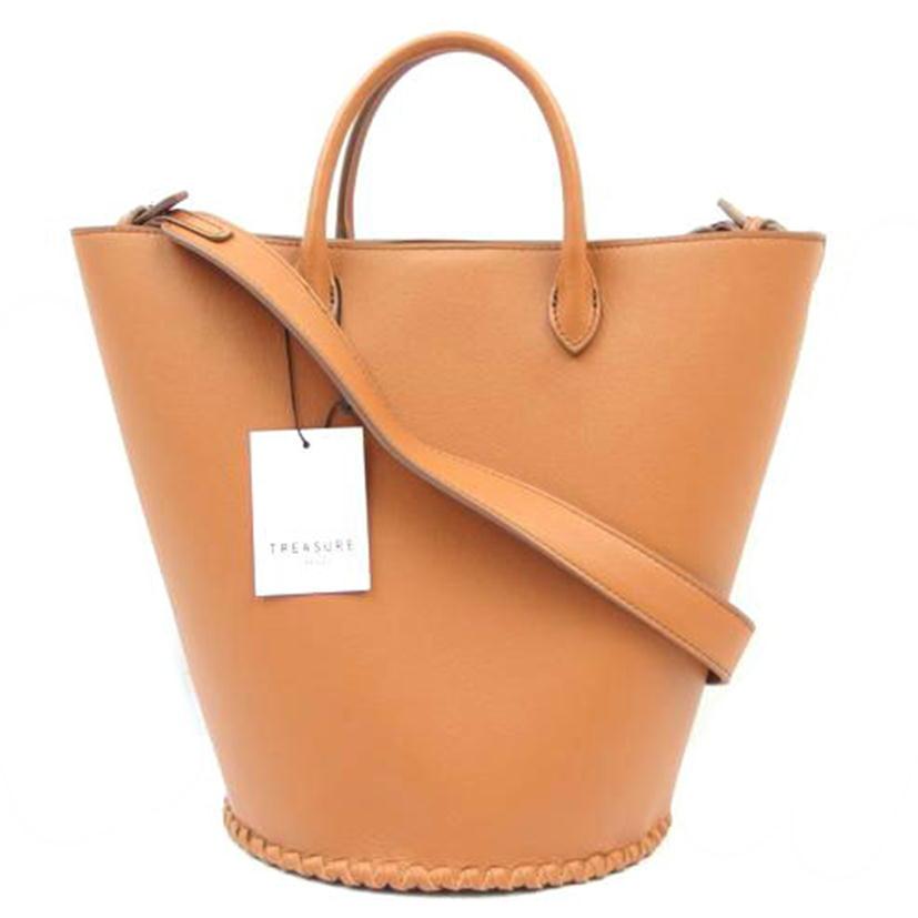 【未使用】TOPKAPI バッグ　ブラウン TOPKAPI トプカピ/レザー2wayトートバッグ ブラウン/バッグ/A