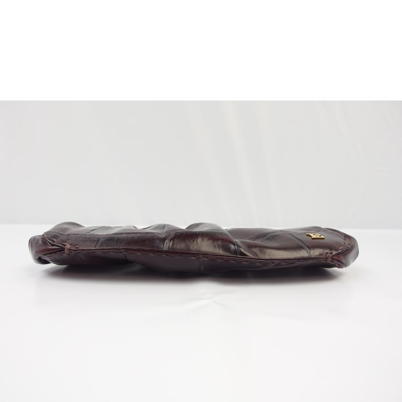 美品　エバゴス　がま口長財布 ebagos エバゴス/クロコ型押しがま口長財布 ブラウン/バッグ/A