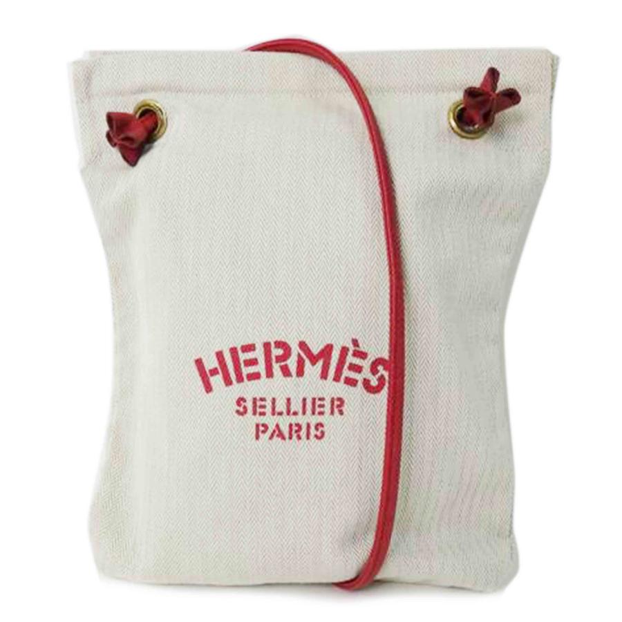 HERMES エルメス/アリーヌPM/キャンバス×レザー(赤系)/エルメス