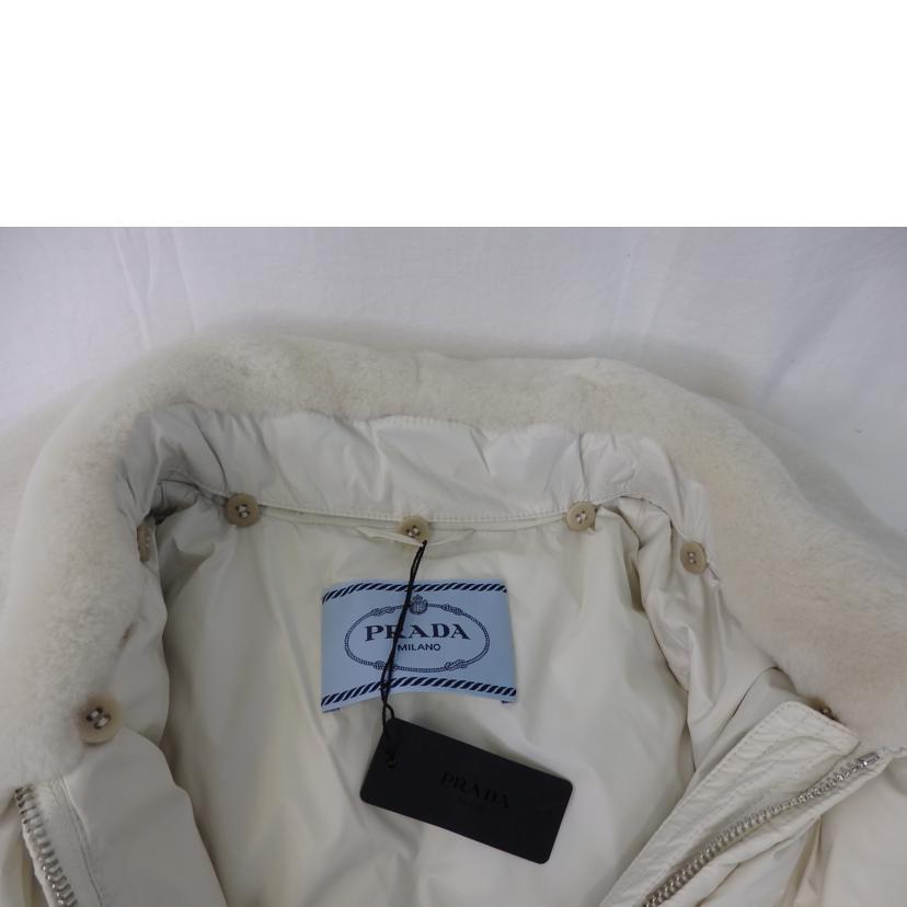 PRADA プラダ/トライアングルロゴ/ダウンジャケット/ファー付き