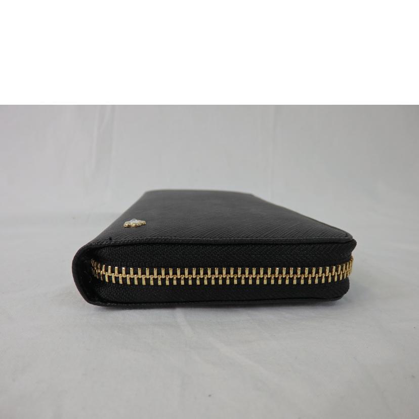 MARY QUANT ブラックレザー長財布 公式】【デイジーアウトラインパターン2 パース】マリークワント MARY