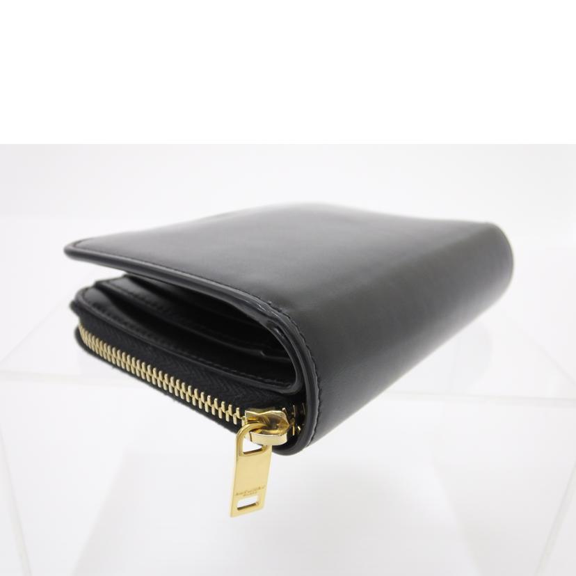 SAINT LAURENT サンローラン/レザー二ツ折リラウンドファスナー財布/GUE562796/ブランドバック/Bランク/88【中古】 SAINT LAURENT サンローラン/レザー二ツ折リラウンドファスナー財布