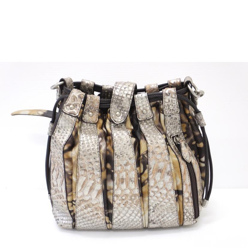 JRA ジェーアールエー/パイソンショルダーバッグ/Aランク/88【中古】 JRA ジェーアールエー/パイソンショルダーバッグ/Aランク/88【中古