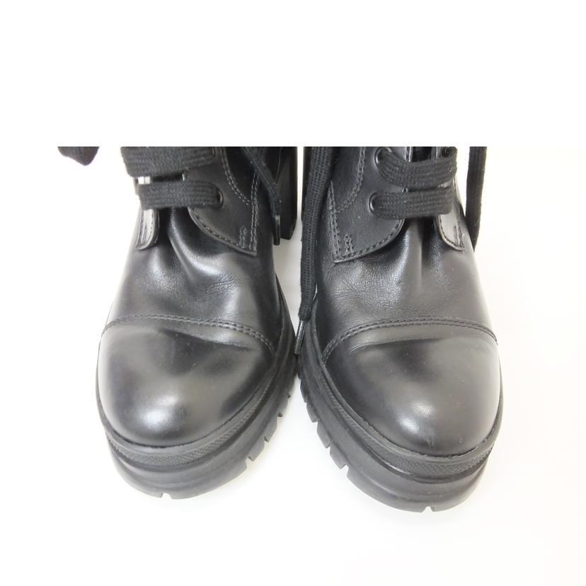 PRADA プラダ/サイドジップレザーショートブーツ/35サイズ/Bランク/88