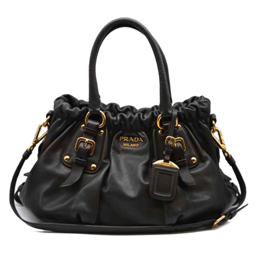PRADA プラダ/ソフトカーフ2wayレザーハンド/グリージョ/BR4259/110 