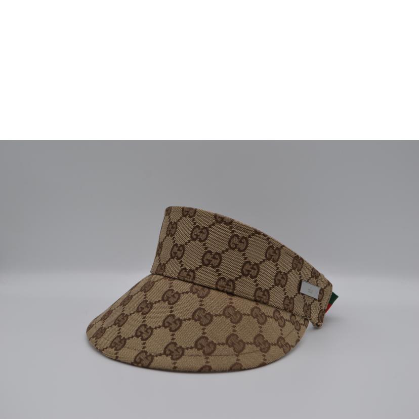 GUCCI グッチ　シェリーライン　GG柄　サンバイザー　お洒落　サイズ　S GUCCI グッチ/GGキャンバスシェリーラインバイザー/Sサイズ