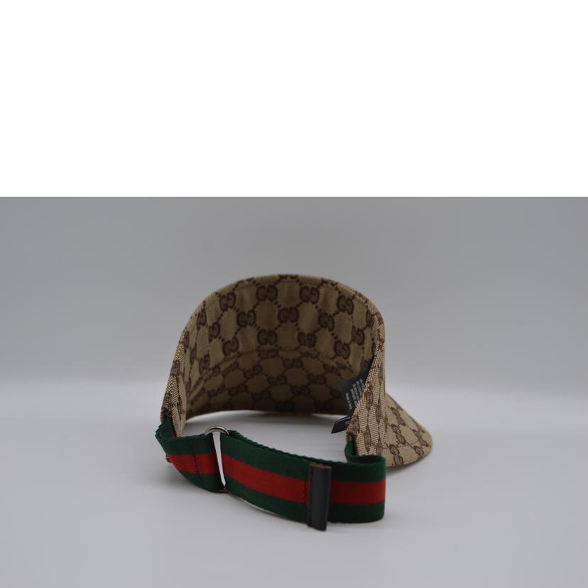 GUCCI（グッチ） グッチ/GGキャンバスシェリーラインバイザー/Sサイズ