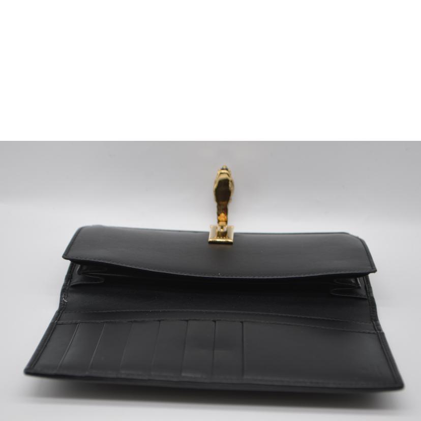 GUCCI グッチ/タイガーヘッドクリップスェードレザー長財布/035・2149・2190/横19cm縦9.5cm幅2/グッチ/Aランク/89【中古】 GUCCI（グッチ） グッチ/タイガーヘッドクリップスェードレザー長財布
