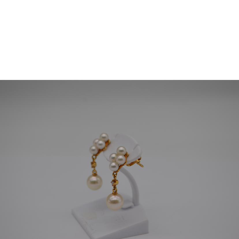 MIKIMOTO ミキモト/K18パールダイヤピアス /3.0g/ABランク/89【中古