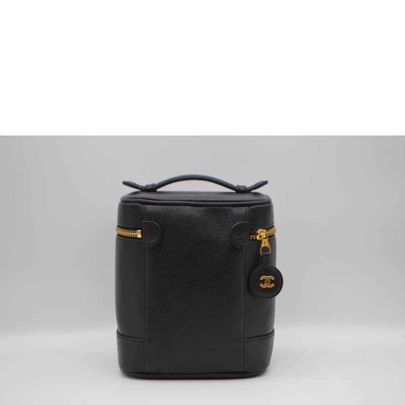 CHANEL シャネル/キャビアスキンココマークバニティハンド/ノワール