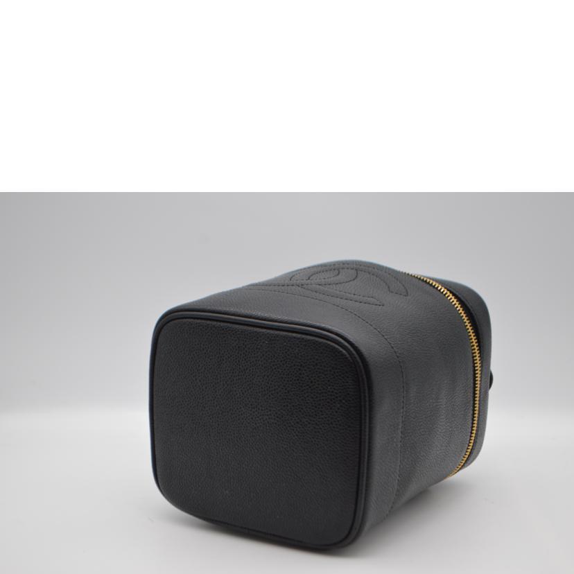 CHANEL シャネル/キャビアスキンココマークバニティハンド/ノワール