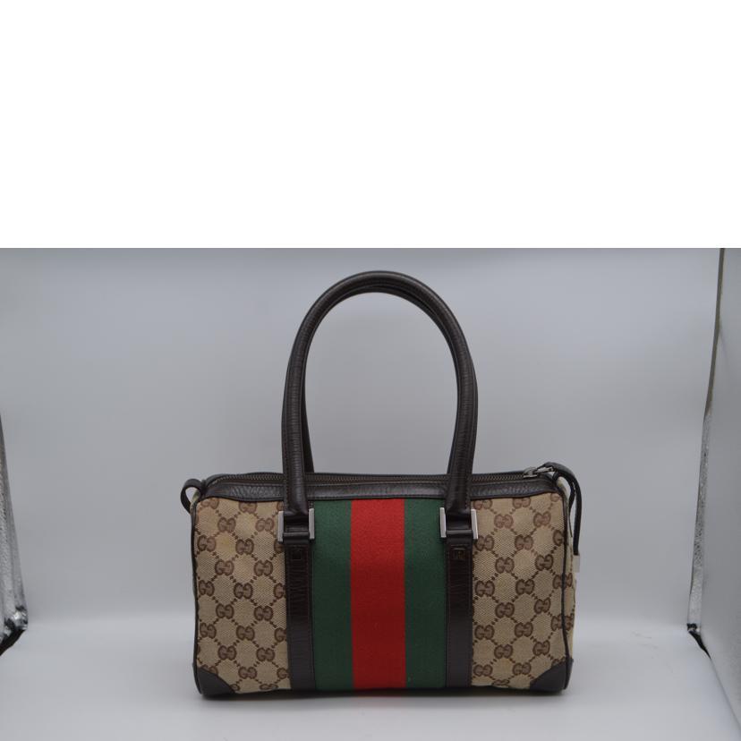 GUCCI（グッチ） グッチ/GGキャンバスシェリーラインレザーハンド