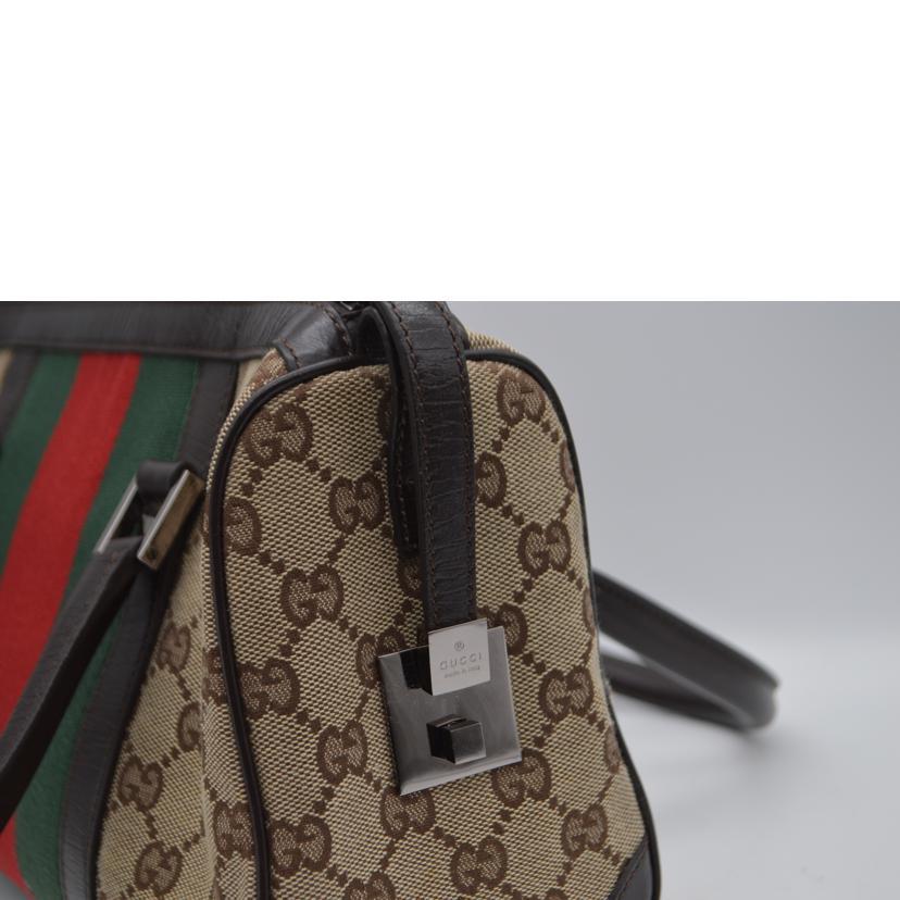 GUCCI（グッチ） グッチ/GGキャンバスシェリーラインレザーハンド