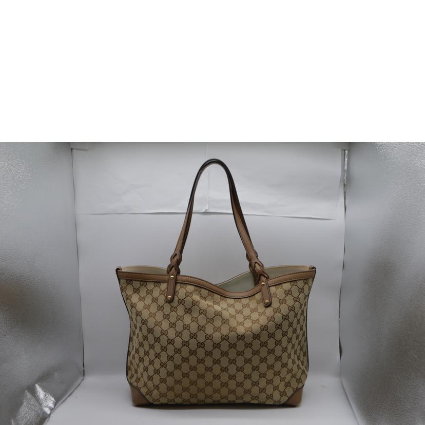GUCCI（グッチ） グッチ/GGキャンバスレザートート/ベージュ/247209