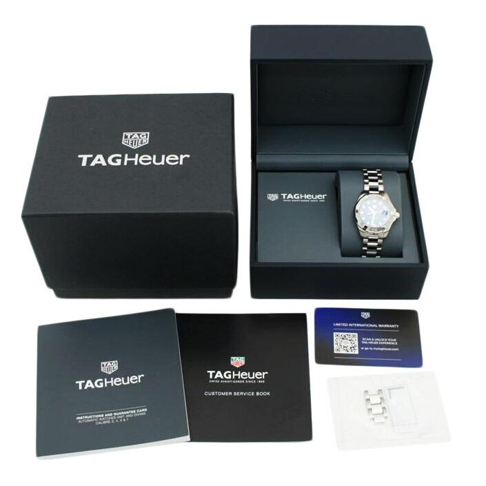 TAG HEUER タグホイヤー/アクアレーサー/ブラックシェル/11Pダイヤ/自動巻き/WBD2312/WQL****/レディース時計/Aランク/91【中古】｜wonderrex-ec｜06