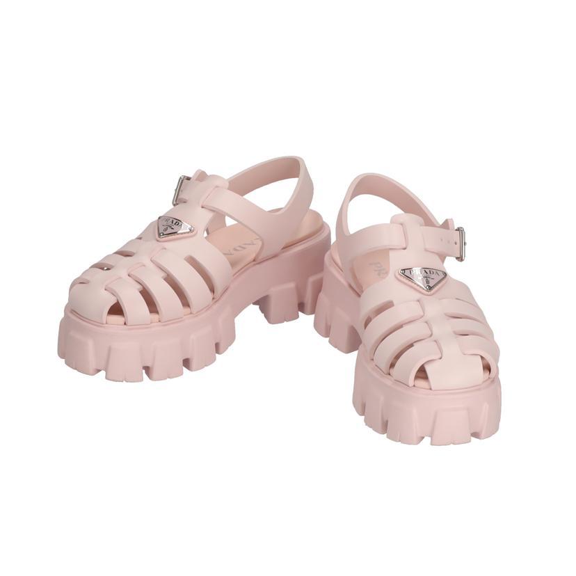 PRADA プラダ/トライアングルプラットフォームラバーサンダル/1X853M  