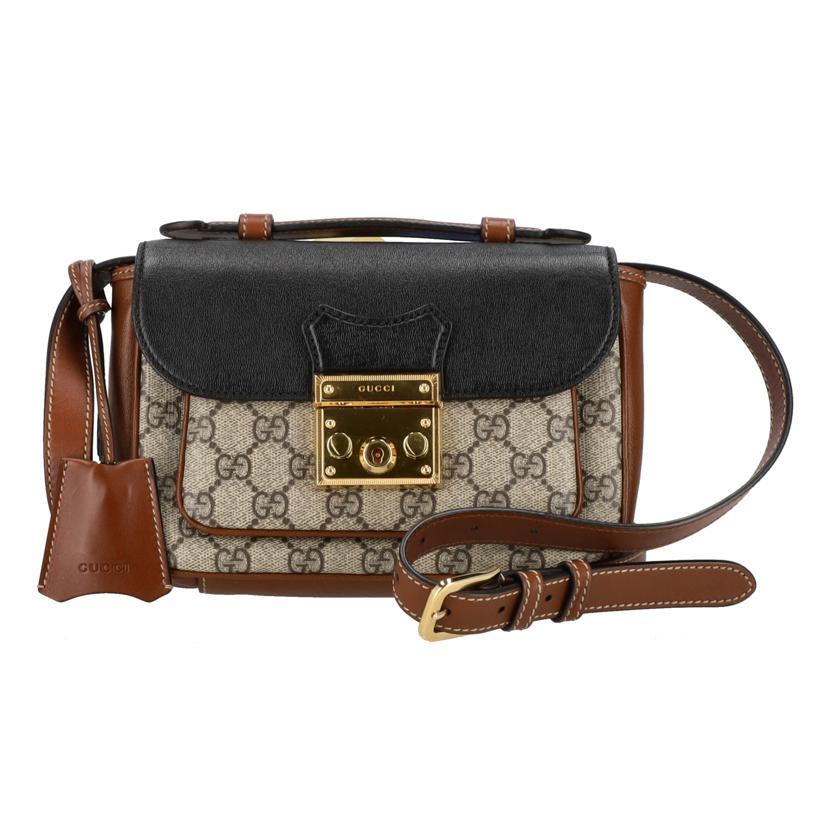GUCCI グッチ/GGスプリームパドロックミニショルダーバッグ/658487/525***/ABランク/94【中古】 GUCCI（グッチ） グッチ/パドロックミニ/GGスプリームショルダーバッグ