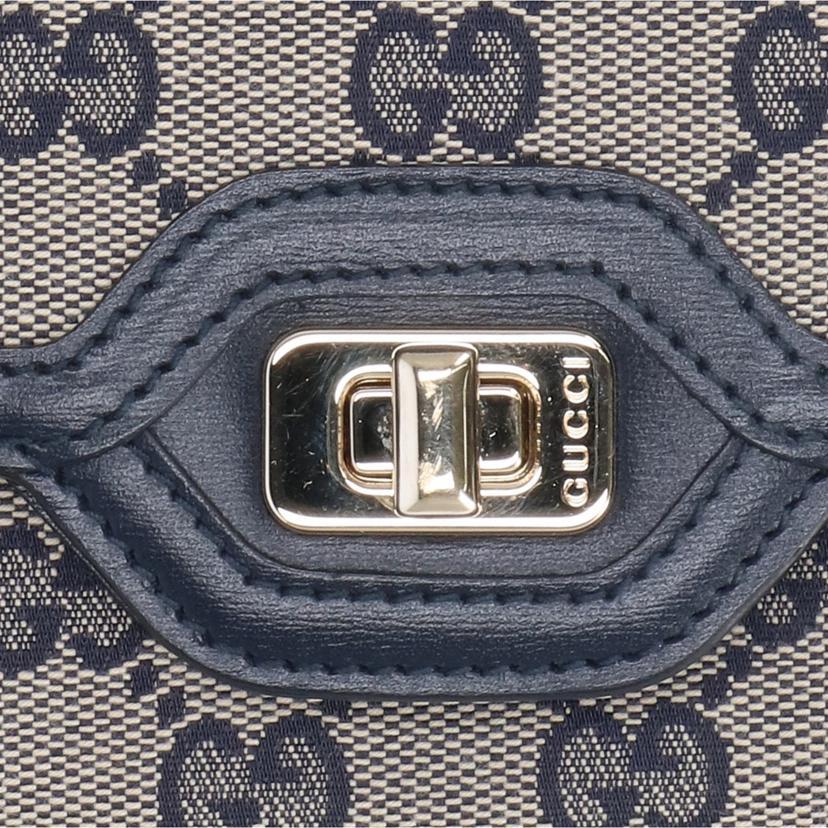 GUCCI グッチ/ルーチェ/GGキャンバスフラップウォレット/290034/206*/Aランク/91【中古】 GUCCI - GUCCI グッチ/ルーチェ/GGキャンバスフラップウォレット