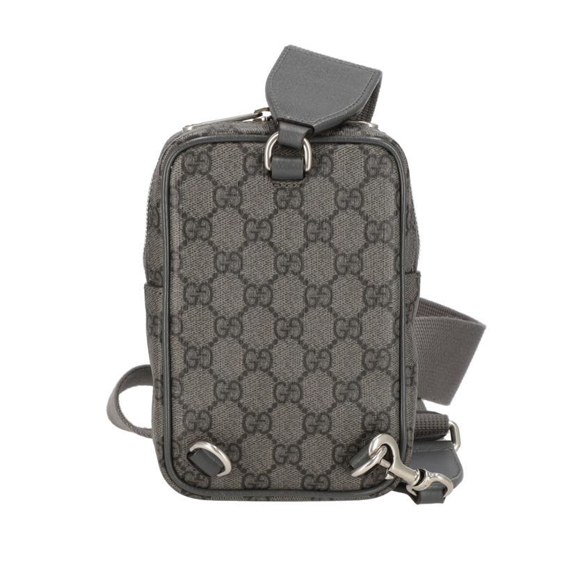 【美品】グッチ メッセンジャーバッグ ボディ シマ GG レザー グレー GUCCI（グッチ） グッチ/オフディアミニメッセンジャーバッグ/752565