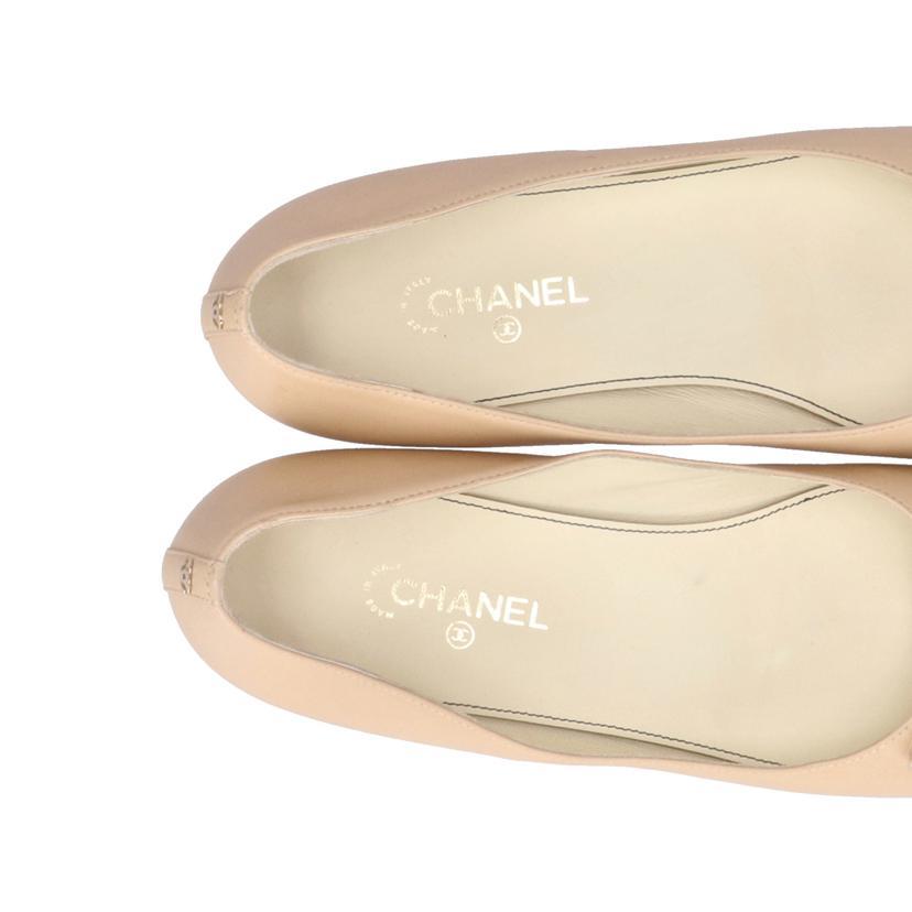 CHANEL シャネル/パールリボンバレエシューズ/G31355/サイズ:37C/Aランク/91【中古】 CHANEL（シャネル） シャネル/パールリボンバレエシューズ/G31355