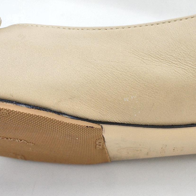 CHANEL シャネル/パールリボンバレエシューズ/G31355/サイズ:37C/Aランク/91【中古】 CHANEL（シャネル） シャネル/パールリボンバレエシューズ/G31355