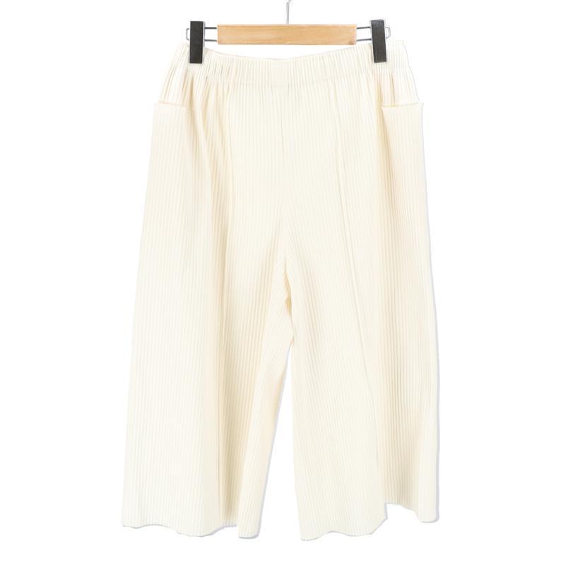 ISSEY MIYAKE MEイッセイ ミヤケ プリーツ ワイドパンツ me ISSEY MIYAKE ミー イッセイ ミヤケ/プリーツワイドパンツ/ホワイト