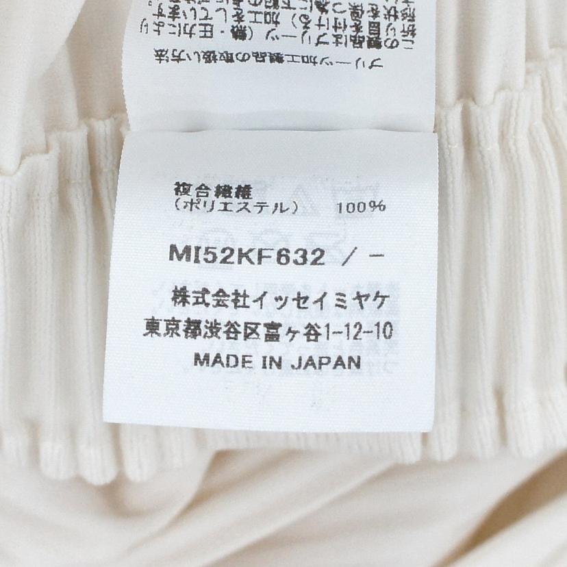 me ISSEY MIYAKE ミー イッセイ ミヤケ/プリーツワイドパンツ/ホワイト