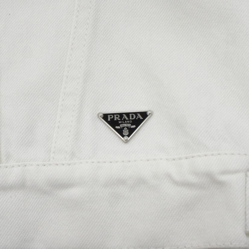 PRADA プラダ/23SS/トライアングルロゴ/ホワイトデニムジャケット/GFB299 S231/Aランク/91【中古】_5