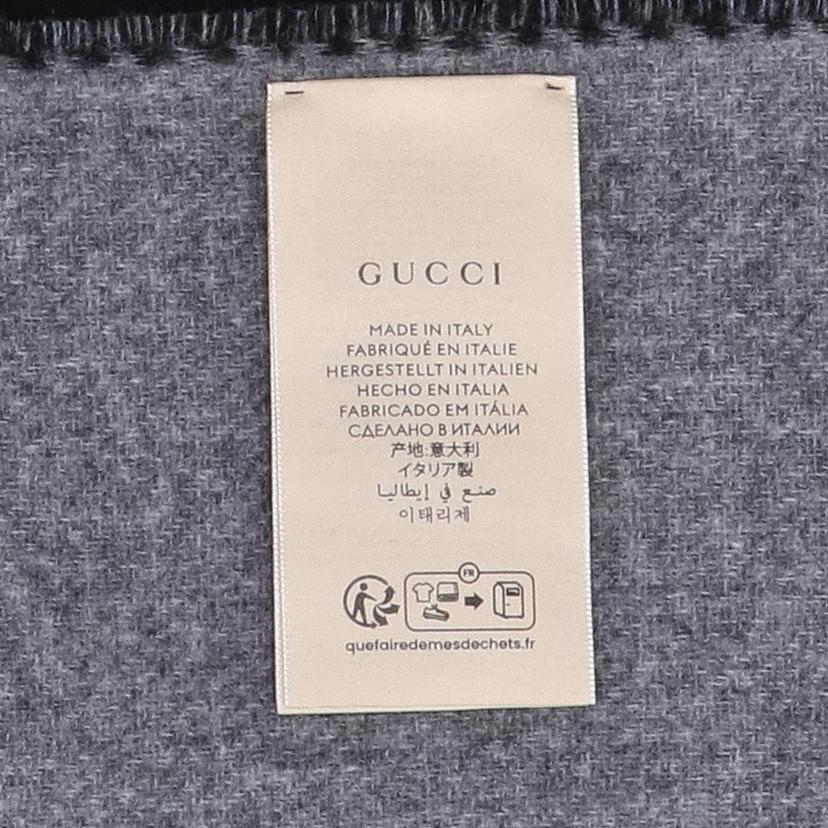 GUCCI（グッチ） グッチ/インターロッキングG/ウール×カシミアマフラー