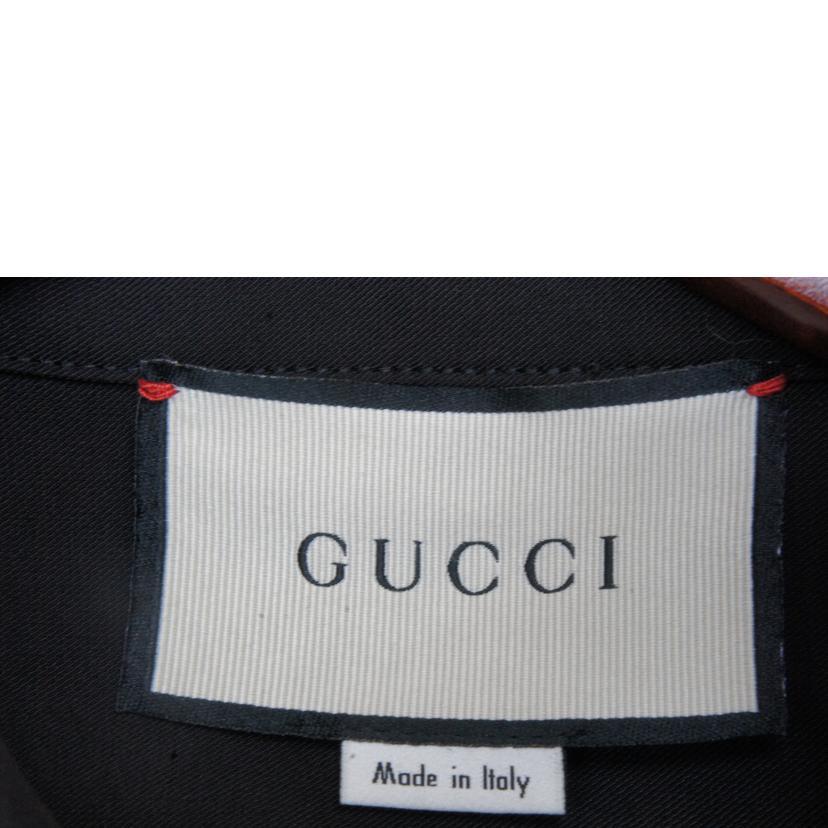 GUCCI グッチ/ブラックレースシャツビジューポケットボックス